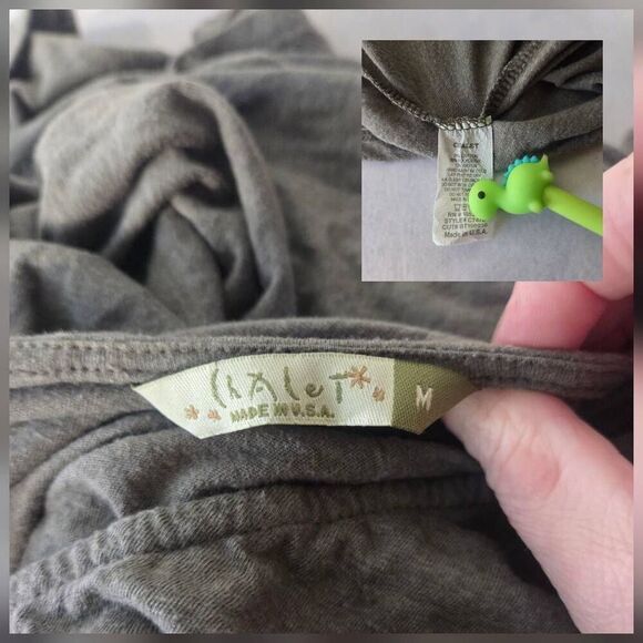 Chalet Cotton Blend Asymmetrical Handkerchief Hem Goblincore Dress Sz. M - Picture 7 of 7